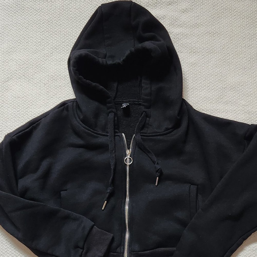 Joey black cropped hoodie S
